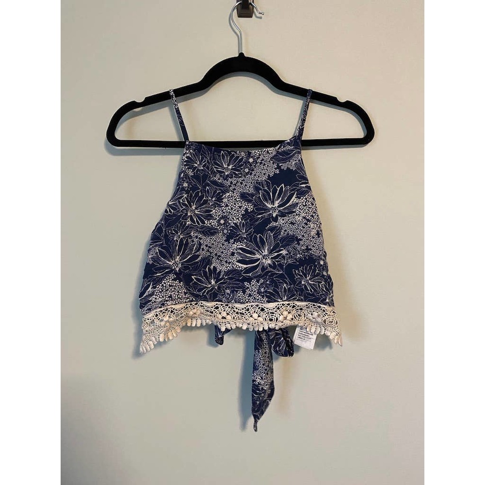 Abercrombie & Fitch Bandana Crop Wrap Tie Top Size Medium